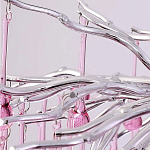 Люстра овальная с розовыми стеклянными подвесками в форме капель FAIRYTREE Light варинант исполнения - 2 | Loft Concept в Уфе