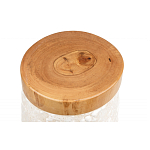 Керамический столик с деревянной столешницей "Пешка" варинант исполнения - 5 | Loft Concept в Уфе