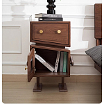 Тумбочка прикроватная с ящиком и дверцей Робот Robot Desk варинант исполнения - 7 | Loft Concept в Уфе