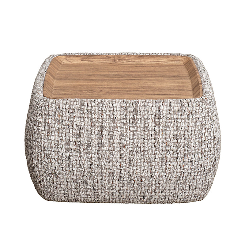 Столик прикроватный мягкий Soft Table from Chenille Древесина Серый в Уфе | Loft Concept 