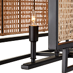 Люстра прямоугольной формы с чёрным каркасом и вставкой из плетеного материала Cage for Light варинант исполнения - 2 | Loft Concept в Уфе