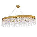 Люстра подвесная овальная с хрустальными подвесками Crystal Art  варинант исполнения - 1 | Loft Concept в Уфе