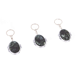 Зеркало брелок карманное двухстороннее из натурального камня Серафинит Stone Mirrors варинант исполнения - 4 | Loft Concept в Уфе