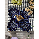 Менажница темно-синяя фарфоровая с бронзовой фигуркой ангела Eden Garden варинант исполнения - 3 | Loft Concept в Уфе