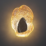 Бра с волнообразным стеклянным плафоном и вставкой из мрамора Liquid Stone варинант исполнения - 9 | Loft Concept в Уфе