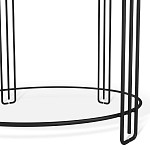 Стол журнальный круглый со столешницей из стекла Gold and Black Marble варинант исполнения - 4 | Loft Concept в Уфе