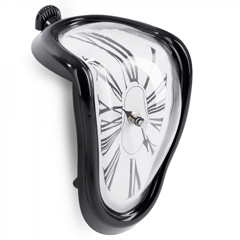 Часы Salvador Dali Soft Clock black Белый Черный в Уфе | Loft Concept 