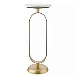 Столик приставной с овальным золотым основанием Oval Gold Base варинант исполнения - 1 | Loft Concept в Уфе