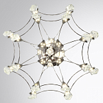 Люстра подвесная из металла с хрустальными подвесками прозрачного цвета Quasar 41 варинант исполнения - 10 | Loft Concept в Уфе