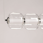 Люстра линейная с 6-ю прозрачными стеклянными плафонами округлой формы HANDLE GRAPE варинант исполнения - 6 | Loft Concept в Уфе