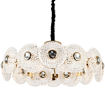Люстра с декором из круглых рельефных пластин из хрусталя Decorative Glass Discs Chandelier 82 варинант исполнения - 1 | Loft Concept в Уфе