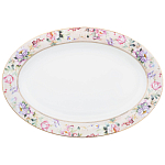 Сервиз столовый из фарфора белый с цветочным принтом на 6 персон 23 предмета Flower Porcelain Collection варинант исполнения - 2 | Loft Concept в Уфе