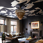 Обои ручная роспись в стиле Арт-деко Symphony Original colourway on Flint silk dupion варинант исполнения - 3 | Loft Concept в Уфе