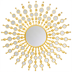 Зеркало-солнце в раме из металла с золотыми с лучами Rays of Peace варинант исполнения - 1 | Loft Concept в Уфе