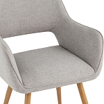 Стул в рогожке серого цвета NEASAN STOOL варинант исполнения - 7 | Loft Concept в Уфе