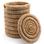 Плетеная корзина с крышкой из плетеного бананового дерева Zuwena Wicker Basket варинант исполнения - 3 | Loft Concept в Уфе