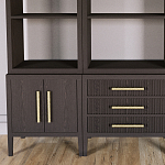 Модульный стеллаж Primo из трех составных элементов Темный орех варинант исполнения - 6 | Loft Concept в Уфе