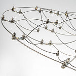 Люстра подвесная с тонкой металлической конструкцией цвета хром Quasar варинант исполнения - 6 | Loft Concept в Уфе