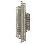 Бра серебряное изогнутой формы с перфорацией Perforation варинант исполнения - 3 | Loft Concept в Уфе