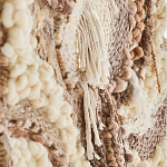 Овальный Современный Гобелен Абстракция в бежевых тонах Shallow варинант исполнения - 3 | Loft Concept в Уфе