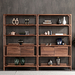 Стеллаж в гостиную для книг Moon Walnut Furniture варинант исполнения - 3 | Loft Concept в Уфе