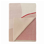 Плед из хлопка бежевого цвета с абстрактным принтом Elysian Flow Peach варинант исполнения - 5 | Loft Concept в Уфе