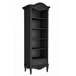 Стеллаж черный узкий из массива бука с 5-ю полками Black Provence варинант исполнения - 1 | Loft Concept в Уфе
