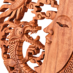 Панно из дерева дракон и луна Panel With Animals варинант исполнения - 2 | Loft Concept в Уфе