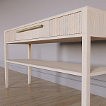 Дизайнерская Консоль с полкой и ящиком Primo Светлый дуб варинант исполнения - 4 | Loft Concept в Уфе