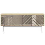 Длинная тумба с зеркальным декором Serena варинант исполнения - 9 | Loft Concept в Уфе