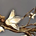 Люстра в виде золотой ветки с цветами Glass Flower Pendant Light варинант исполнения - 9 | Loft Concept в Уфе