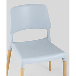 Пластиковый стул на ножках из массива бука Ferret Grey-Blue варинант исполнения - 2 | Loft Concept в Уфе