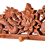 Панно-вешалка из дерева драконы Panel With Animals варинант исполнения - 2 | Loft Concept в Уфе