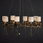 Люстра с каркасом в виде цветков розы и тканевыми абажурами Flowers and Fox Roses варинант исполнения - 4 | Loft Concept в Уфе