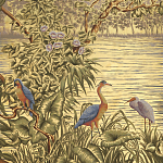 Обои ручная роспись Le Brésil Amarelo Deep Rich Gold варинант исполнения - 1 | Loft Concept в Уфе