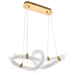 Фигурная люстра украшенная кристаллами из хрусталя Gilbertine Crystals Curly Ring Chandelier варинант исполнения - 2 | Loft Concept в Уфе