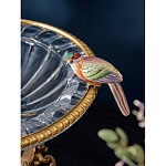 Чаша стеклянная с фигурками разноцветных попугаев на ободке 41 Eden Garden варинант исполнения - 4 | Loft Concept в Уфе