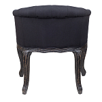 Кресло низкое в стиле прованс Черный Лен Louis French Armchair  варинант исполнения - 3 | Loft Concept в Уфе