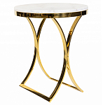 Кофейный столик на подстолье золотого цвета Noelle варинант исполнения - 1 | Loft Concept в Уфе