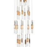 Люстра с прямоугольными плафонами из хрусталя Esme Rectangular Crystal Gold Chandelier варинант исполнения - 4 | Loft Concept в Уфе