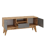 ТВ-тумба с фасадом цвета серый бетон Grace of Furniture  варинант исполнения - 3 | Loft Concept в Уфе