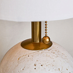 Настольная лампа на круглом основании из натурального камня Bartolomeo варинант исполнения - 2 | Loft Concept в Уфе