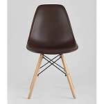 Пластиковый стул на ножках из массива бука Eames Brown варинант исполнения - 4 | Loft Concept в Уфе