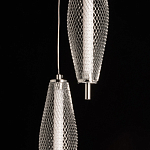 Люстра круглая каскадня с 5-ю плафонами из металлической сетки Mesh Lampshade Lighting варинант исполнения - 8 | Loft Concept в Уфе