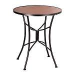 Столик приставной с круглой столешницей на металлическом черном основании Scenical Table варинант исполнения - 1 | Loft Concept в Уфе