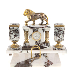 Настольный письменный набор из мрамора с декором в виде льва в подарочной упаковке Marble Accessory варинант исполнения - 1 | Loft Concept в Уфе
