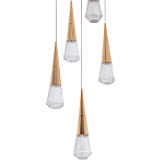 Люстра капли Acrylic Droplet Five Gold Chandelier варинант исполнения - 2 | Loft Concept в Уфе