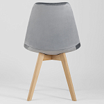 Стул с мягким велюровым сиденьем Arvika Grey варинант исполнения - 4 | Loft Concept в Уфе