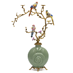 Фарфоровый подсвечник с бронзовым декором Eden Garden варинант исполнения - 1 | Loft Concept в Уфе