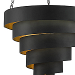 Подвесной светильник в форме спирали черный с золотой внутренней отделкой Warm Glow варинант исполнения - 1 | Loft Concept в Уфе